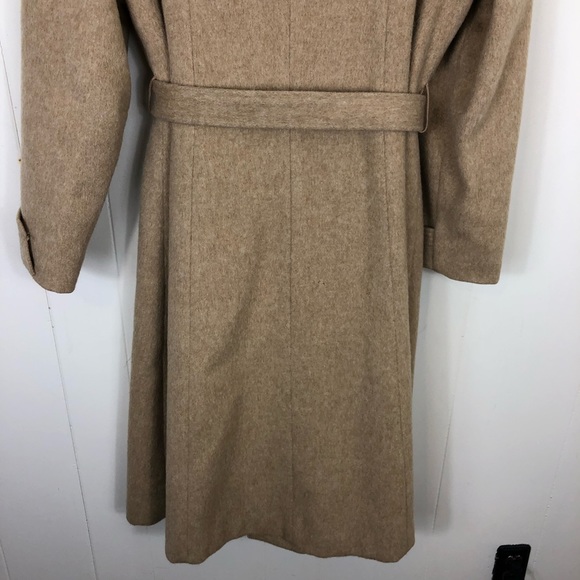 Vintage Wool & Camel Hair Belted Jacket Sz S - Picture 7 of 14